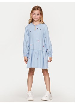 Tommy Hilfiger Sukienka codzienna KG0KG08104 Niebieski Regular Fit ze sklepu MODIVO w kategorii Sukienki dziewczęce - zdjęcie 182722149