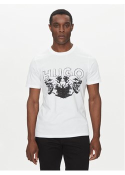 HUGO T-Shirt Durro 50538257 Biały Regular Fit ze sklepu MODIVO w kategorii T-shirty męskie - zdjęcie 182722167