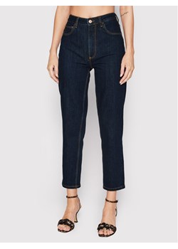 Guess Jeansy W2YA21 D4NH4 Granatowy Tapered Leg ze sklepu MODIVO w kategorii Jeansy damskie - zdjęcie 182722197