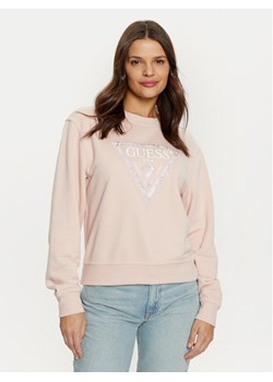 Guess Bluza W5RQ09 K8802 Różowy Regular Fit ze sklepu MODIVO w kategorii Bluzy damskie - zdjęcie 182722475