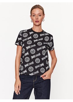 Just Cavalli T-Shirt 75PAH610 Czarny Regular Fit ze sklepu MODIVO w kategorii Bluzki damskie - zdjęcie 182722485