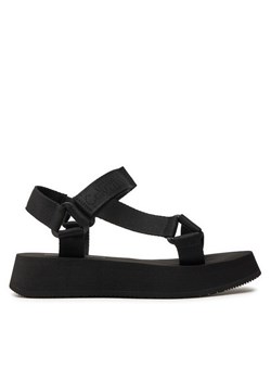 Calvin Klein Jeans Sandały Sandal Velcro Webbing In Mtl YW0YW01480 Czarny ze sklepu MODIVO w kategorii Sandały damskie - zdjęcie 182722637