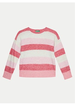 United Colors Of Benetton Sweter 15V8Q107A Różowy Regular Fit ze sklepu MODIVO w kategorii Swetry dziewczęce - zdjęcie 182723006