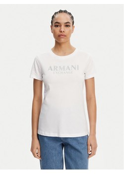 Armani Exchange T-Shirt XW000387 AF10354 U0002 Biały Regular Fit ze sklepu MODIVO w kategorii Bluzki damskie - zdjęcie 182723048