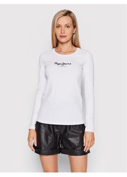 Pepe Jeans Bluzka New Virginia PL505203 Biały Slim Fit ze sklepu MODIVO w kategorii Bluzki damskie - zdjęcie 182723159