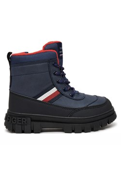 Tommy Hilfiger Trzewiki T3X5-33713-1487 M Granatowy ze sklepu MODIVO w kategorii Buty zimowe dziecięce - zdjęcie 182723475