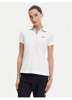Barbour Polo LML0634WH33 Biały Regular Fit ze sklepu MODIVO w kategorii Bluzki damskie - zdjęcie 182723477