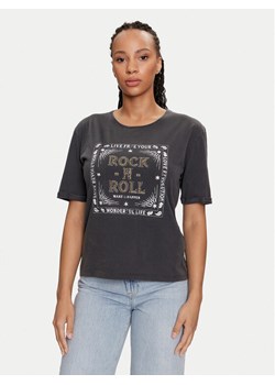 Morgan T-Shirt 241-DROLL Szary Regular Fit ze sklepu MODIVO w kategorii Bluzki damskie - zdjęcie 182723768