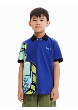 Desigual Polo 23SBLK02 Granatowy Regular Fit ze sklepu MODIVO w kategorii T-shirty chłopięce - zdjęcie 182723855