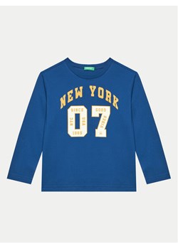 United Colors Of Benetton Bluzka 3096C10LF Niebieski Regular Fit ze sklepu MODIVO w kategorii T-shirty chłopięce - zdjęcie 182723877