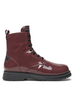 Tommy Hilfiger Botki T4A5-33588-0775356 Bordowy ze sklepu MODIVO w kategorii Botki - zdjęcie 182723998