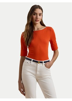 LAUREN RALPH LAUREN Bluzka 200654963186 Pomarańczowy Slim Fit ze sklepu MODIVO w kategorii Bluzki damskie - zdjęcie 182724186