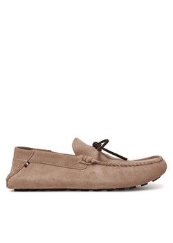 Tommy Hilfiger Mokasyny Hilfiger Folded Suede Driver FM0FM05385 Beżowy ze sklepu MODIVO w kategorii Mokasyny męskie - zdjęcie 182724416