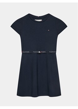 Tommy Hilfiger Sukienka codzienna Essential Skater KG0KG07776 D Granatowy Regular Fit ze sklepu MODIVO w kategorii Sukienki dziewczęce - zdjęcie 182724479