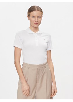 Tommy Hilfiger Polo 1985 WW0WW42047 Biały Slim Fit ze sklepu MODIVO w kategorii Bluzki damskie - zdjęcie 182724617