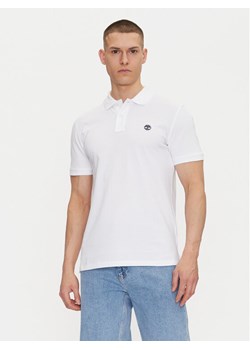 Timberland Polo TB0A6VDP Biały Regular Fit ze sklepu MODIVO w kategorii T-shirty męskie - zdjęcie 182724658