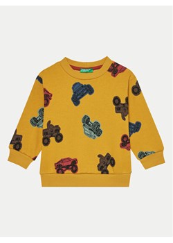United Colors Of Benetton Bluza 3J4EG10GK Żółty Regular Fit ze sklepu MODIVO w kategorii Bluzy chłopięce - zdjęcie 182724675