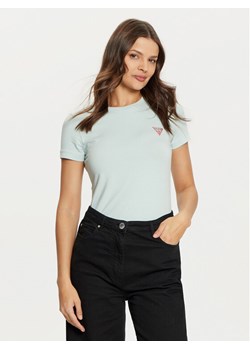 Guess T-Shirt W2YI44 J1314 Zielony Slim Fit ze sklepu MODIVO w kategorii Bluzki damskie - zdjęcie 182724878
