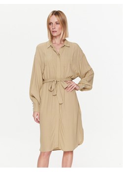 Bruuns Bazaar Sukienka koszulowa Lilli Thilda BBW3312 Brązowy Regular Fit ze sklepu MODIVO w kategorii Sukienki - zdjęcie 182724907