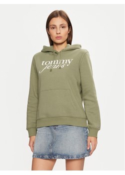 Tommy Jeans Bluza DW0DW20170 Zielony Regular Fit ze sklepu MODIVO w kategorii Bluzy damskie - zdjęcie 182725158