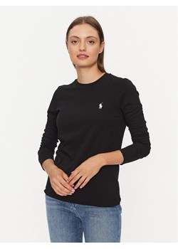 Polo Ralph Lauren Bluzka 211898699003 Czarny Regular Fit ze sklepu MODIVO w kategorii Bluzki damskie - zdjęcie 182725215