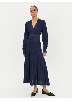 Pinko Sukienka dzianinowa Bastet 104442 A28U Granatowy Regular Fit ze sklepu MODIVO w kategorii Sukienki - zdjęcie 182725328