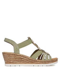 Rieker Sandały 619B2-52 Zielony ze sklepu MODIVO w kategorii Espadryle damskie - zdjęcie 182725466