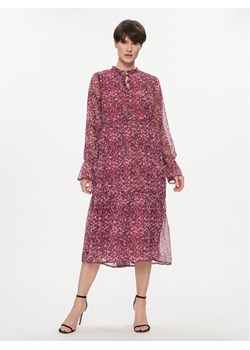 Pieces Sukienka codzienna Navi 17127837 Bordowy Regular Fit ze sklepu MODIVO w kategorii Sukienki - zdjęcie 182725496
