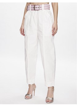 Pinko Spodnie materiałowe Rigore 100685 A0I4 Biały Relaxed Fit ze sklepu MODIVO w kategorii Spodnie damskie - zdjęcie 182725586