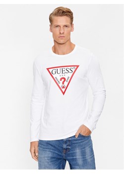 Guess Longsleeve Original Logo M2YI31 I3Z14 Biały Slim Fit ze sklepu MODIVO w kategorii T-shirty męskie - zdjęcie 182725707