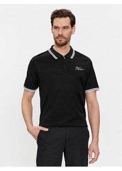 KARL LAGERFELD Polo 745080 541200 Czarny Regular Fit ze sklepu MODIVO w kategorii T-shirty męskie - zdjęcie 182725877