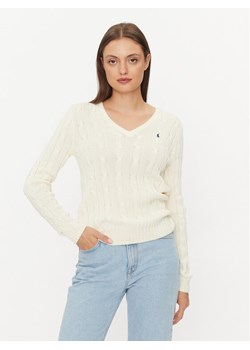 Polo Ralph Lauren Sweter 211891641009 Écru Regular Fit ze sklepu MODIVO w kategorii Swetry damskie - zdjęcie 182725948