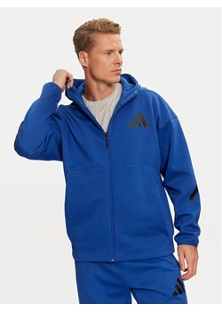 adidas Bluza Z.N.E. JF6388 Niebieski Regular Fit ze sklepu MODIVO w kategorii Bluzy męskie - zdjęcie 182725977