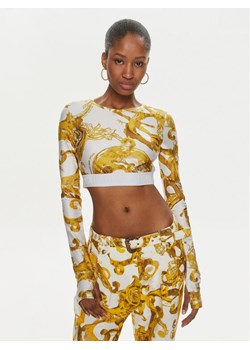 Versace Jeans Couture Bluzka 76HAH218 Biały Slim Fit ze sklepu MODIVO w kategorii Bluzki damskie - zdjęcie 182725978