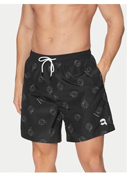 KARL LAGERFELD Szorty kąpielowe A1M46060 Czarny Regular Fit ze sklepu MODIVO w kategorii Kąpielówki - zdjęcie 182726137