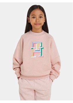 Tommy Hilfiger Bluza Monogram KG0KG07885 Różowy Regular Fit ze sklepu MODIVO w kategorii Bluzy dziewczęce - zdjęcie 182726329
