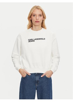 Karl Lagerfeld Jeans Bluza 246J1809 Biały Regular Fit ze sklepu MODIVO w kategorii Bluzy damskie - zdjęcie 182726645