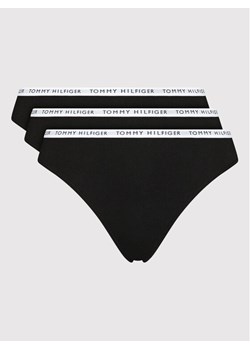 Tommy Hilfiger Komplet 3 par stringów UW0UW02829 Czarny ze sklepu MODIVO w kategorii Majtki damskie - zdjęcie 182726817