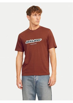 Jack&Jones T-Shirt Vesterbro 12265740 Brązowy Relaxed Fit ze sklepu MODIVO w kategorii T-shirty męskie - zdjęcie 182727155
