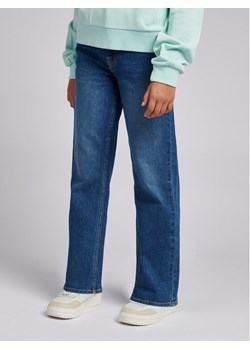 Lee Spodnie materiałowe Carol Straight LEG5001 Granatowy Regular Fit ze sklepu MODIVO w kategorii Spodnie chłopięce - zdjęcie 182727258
