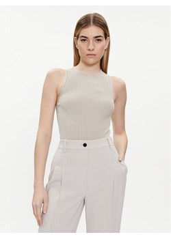 Calvin Klein Top K20K206506 Biały Slim Fit ze sklepu MODIVO w kategorii Bluzki damskie - zdjęcie 182727286