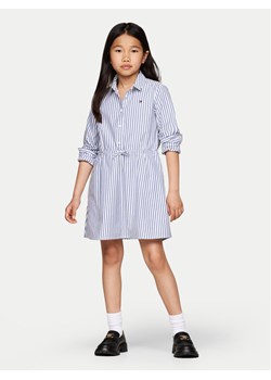 Tommy Hilfiger Sukienka koszulowa Ithaca KG0KG08500 Niebieski Regular Fit ze sklepu MODIVO w kategorii Sukienki dziewczęce - zdjęcie 182727647