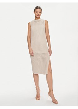 Marella Sukienka dzianinowa Lisetta 2413621015 Beżowy Regular Fit ze sklepu MODIVO w kategorii Sukienki - zdjęcie 182727755
