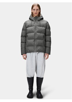 Rains Kurtka zimowa 15120 Szary Regular Fit ze sklepu MODIVO w kategorii Kurtki damskie - zdjęcie 182727797