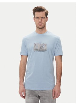 Armani Exchange T-Shirt XM000555 AF10358 U9360 Błękitny Regular Fit ze sklepu MODIVO w kategorii T-shirty męskie - zdjęcie 182727826