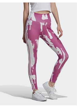 adidas Legginsy THEBE MAGUGU HK5195 Fioletowy Tight Fit ze sklepu MODIVO w kategorii Spodnie damskie - zdjęcie 182728138