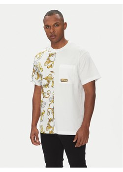 Versace Jeans Couture T-Shirt 78GAH609 Biały Regular Fit ze sklepu MODIVO w kategorii T-shirty męskie - zdjęcie 182728289