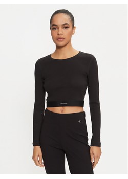 Calvin Klein Underwear Bluzka 000QS7217E Czarny Slim Fit ze sklepu MODIVO w kategorii Bluzki damskie - zdjęcie 182728356