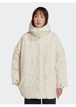 adidas Parka HK5249 Écru Relaxed Fit ze sklepu MODIVO w kategorii Kurtki damskie - zdjęcie 182728375