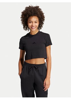 adidas T-Shirt ALL SZN 3-Stripes JI9102 Czarny Slim Fit ze sklepu MODIVO w kategorii Bluzki damskie - zdjęcie 182728388